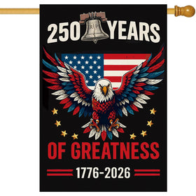 Baccessor 250-years America flag 28x40 inches, ideal for outdoor patriotic displays.
