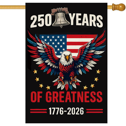 Baccessor 250-years America flag 28x40 inches, ideal for outdoor patriotic displays.