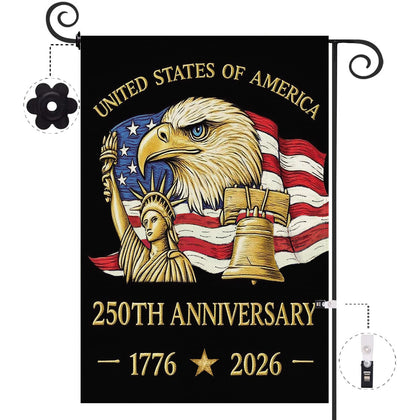 Baccessor 250 Years garden flag with Statue of Liberty design for outdoor display