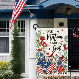 Baccessor 4th of July cardinal garden flag double-sided visibility from all angles