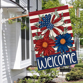 Baccessor American stars and stripes daisy design for yard celebration