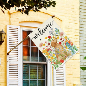 Baccessor farmhouse outdoor flag enhances curb appeal on porches and gates.