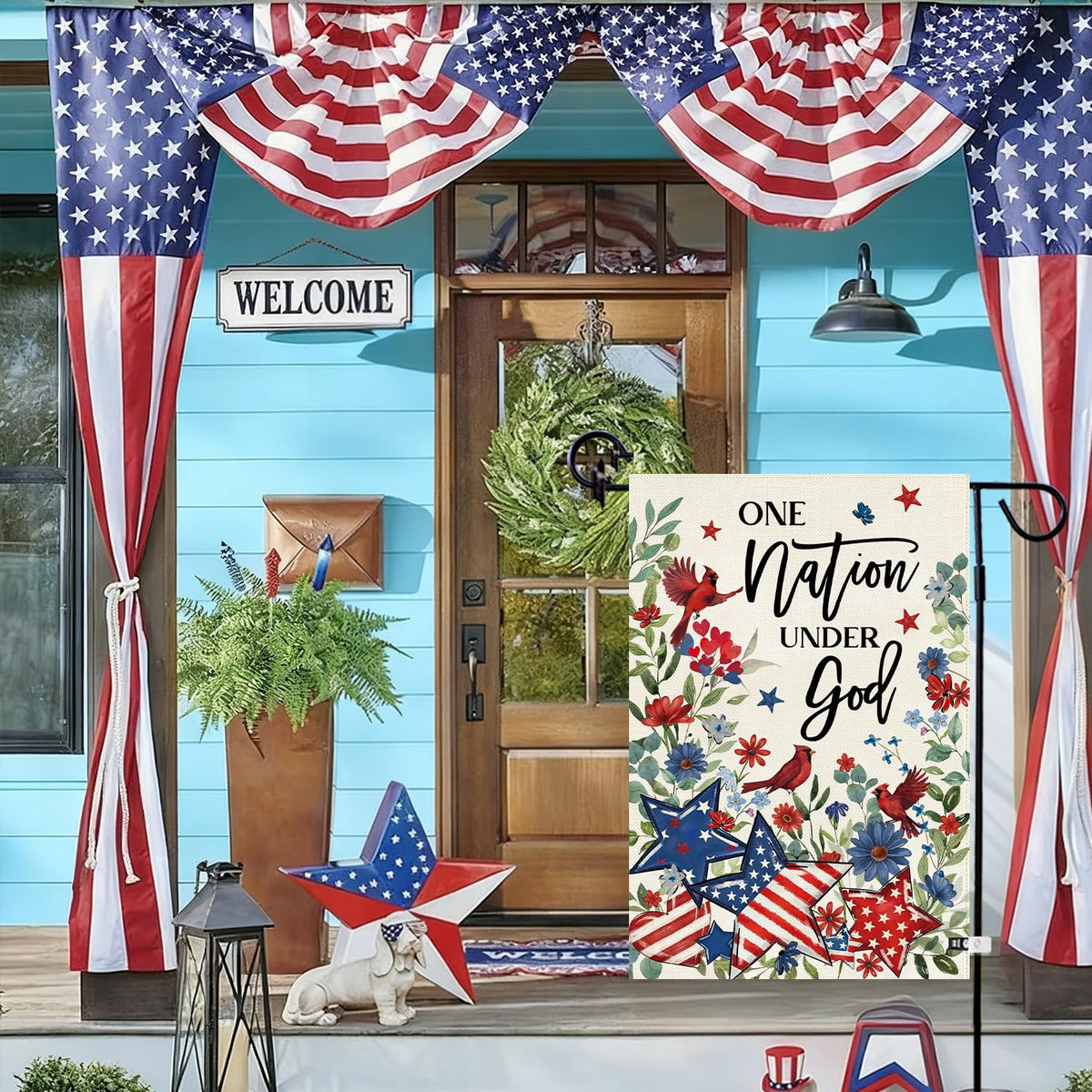 Baccessor brand patriotic yard decor flag for outdoor spaces