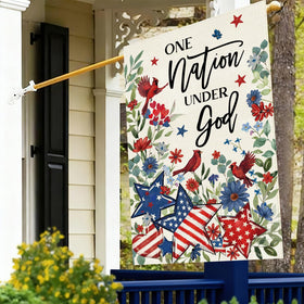 Baccessor durable burlap flag for seasonal use