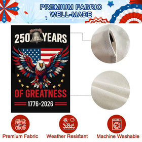 Baccessor commemorative flag 1776-2026 suitable for milestone celebrations.