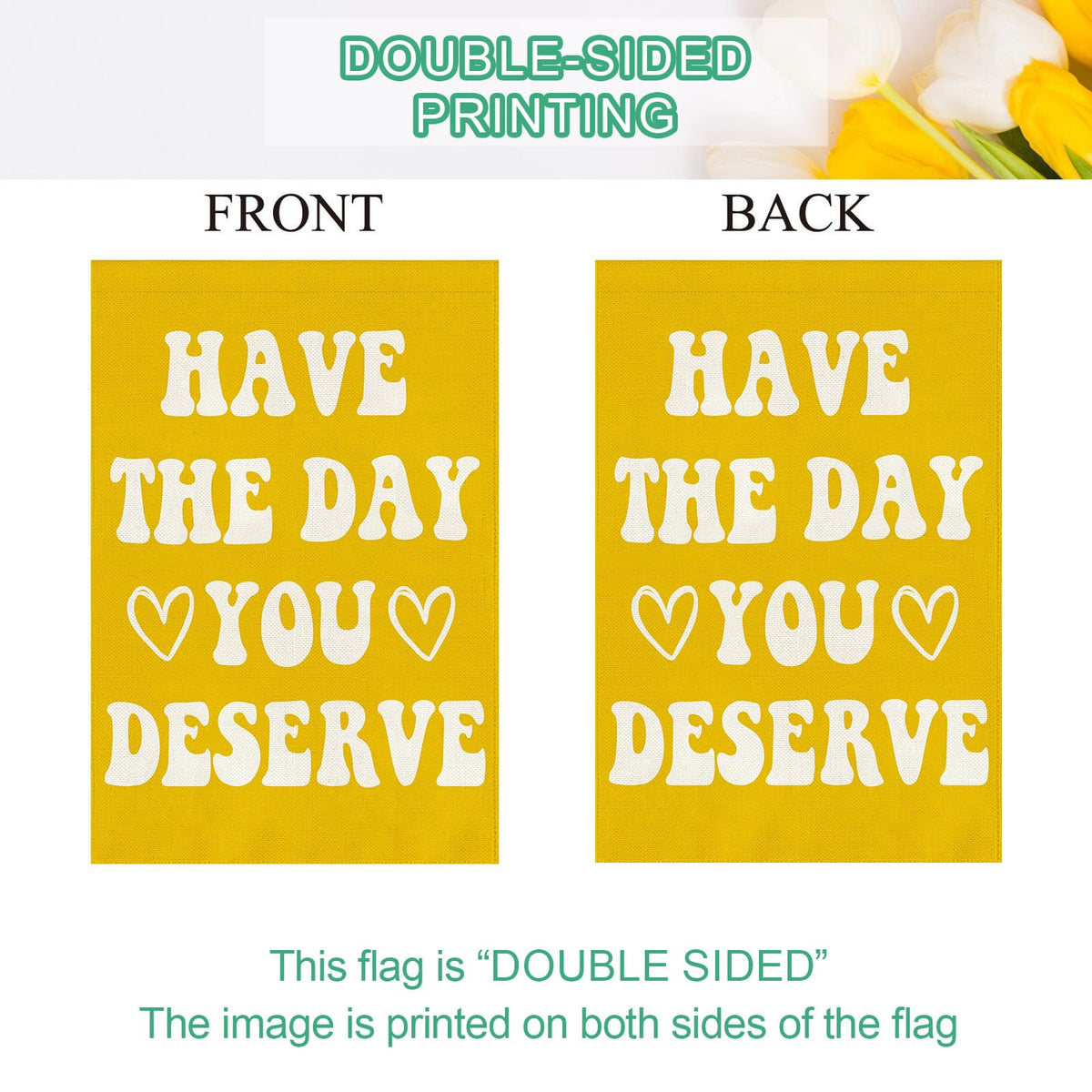Baccessor decorative garden flag durable print bright colors for porch or deck