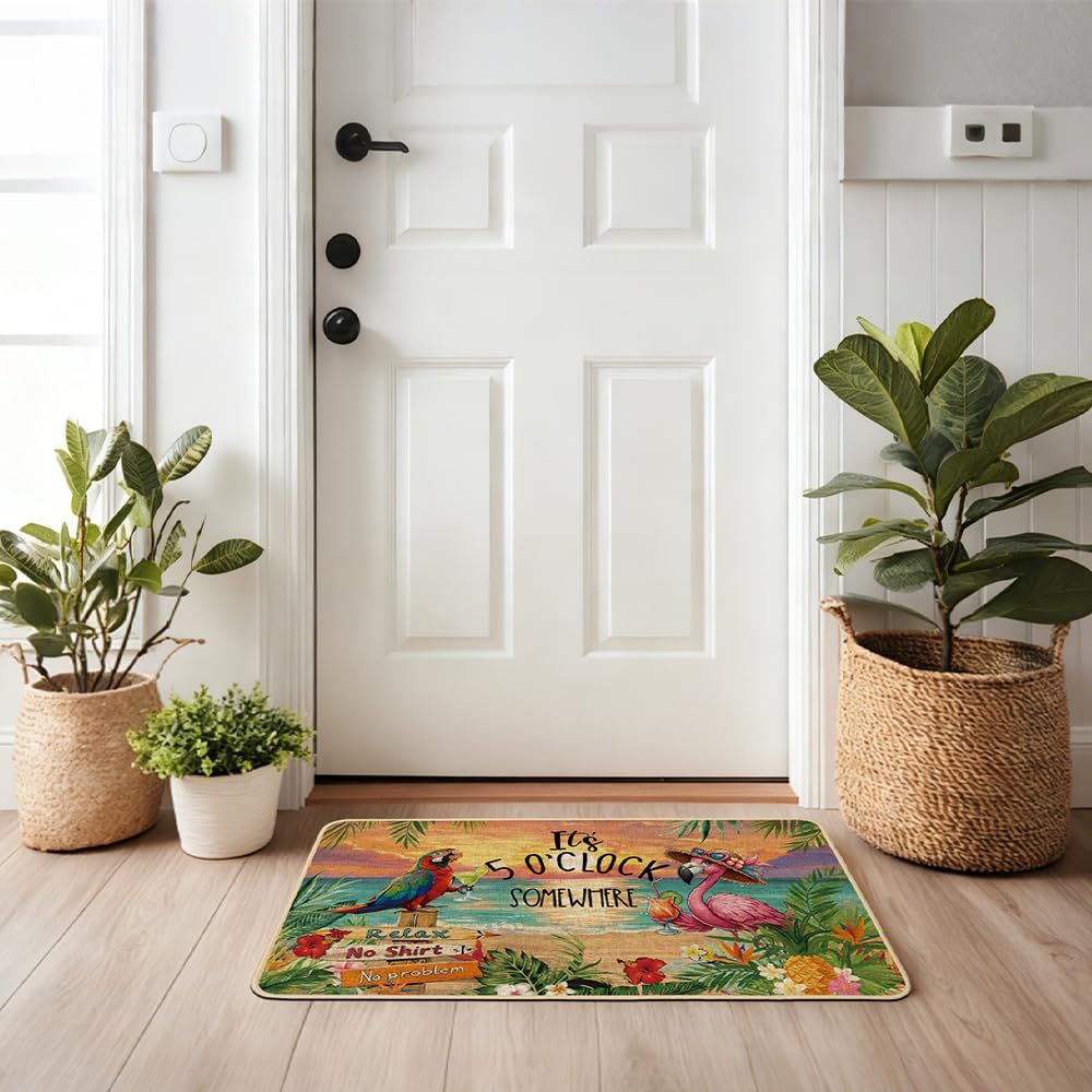 Baccessor doormat with non-slip rubber backing prevents shifting on any doorstep