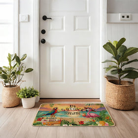 Baccessor doormat with non-slip rubber backing prevents shifting on any doorstep
