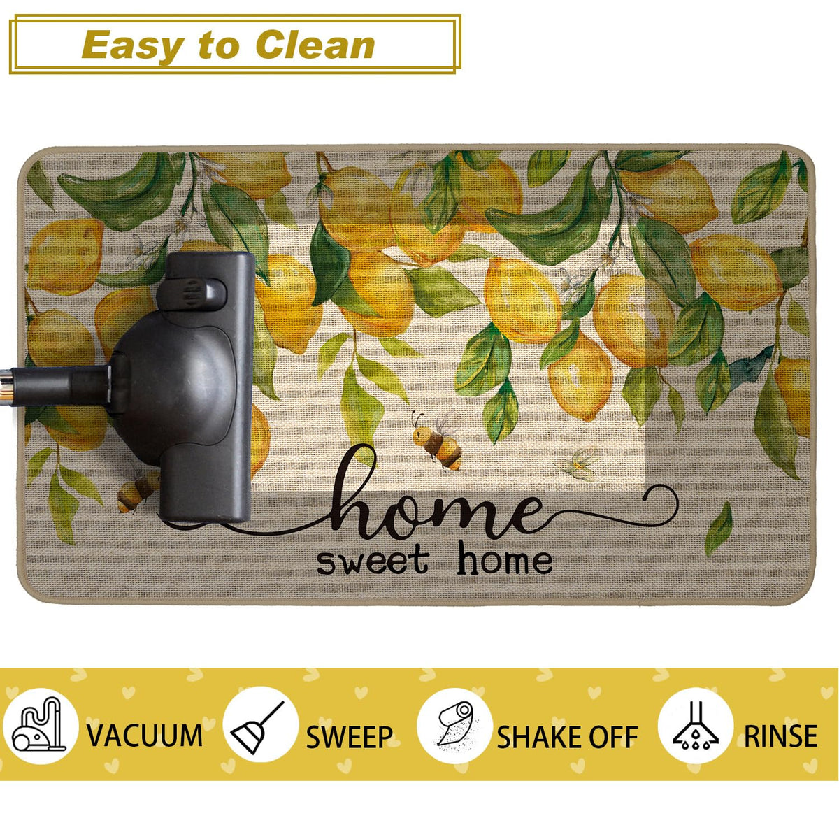 Baccessor Durable burlap surface stays robust while welcoming guests.
