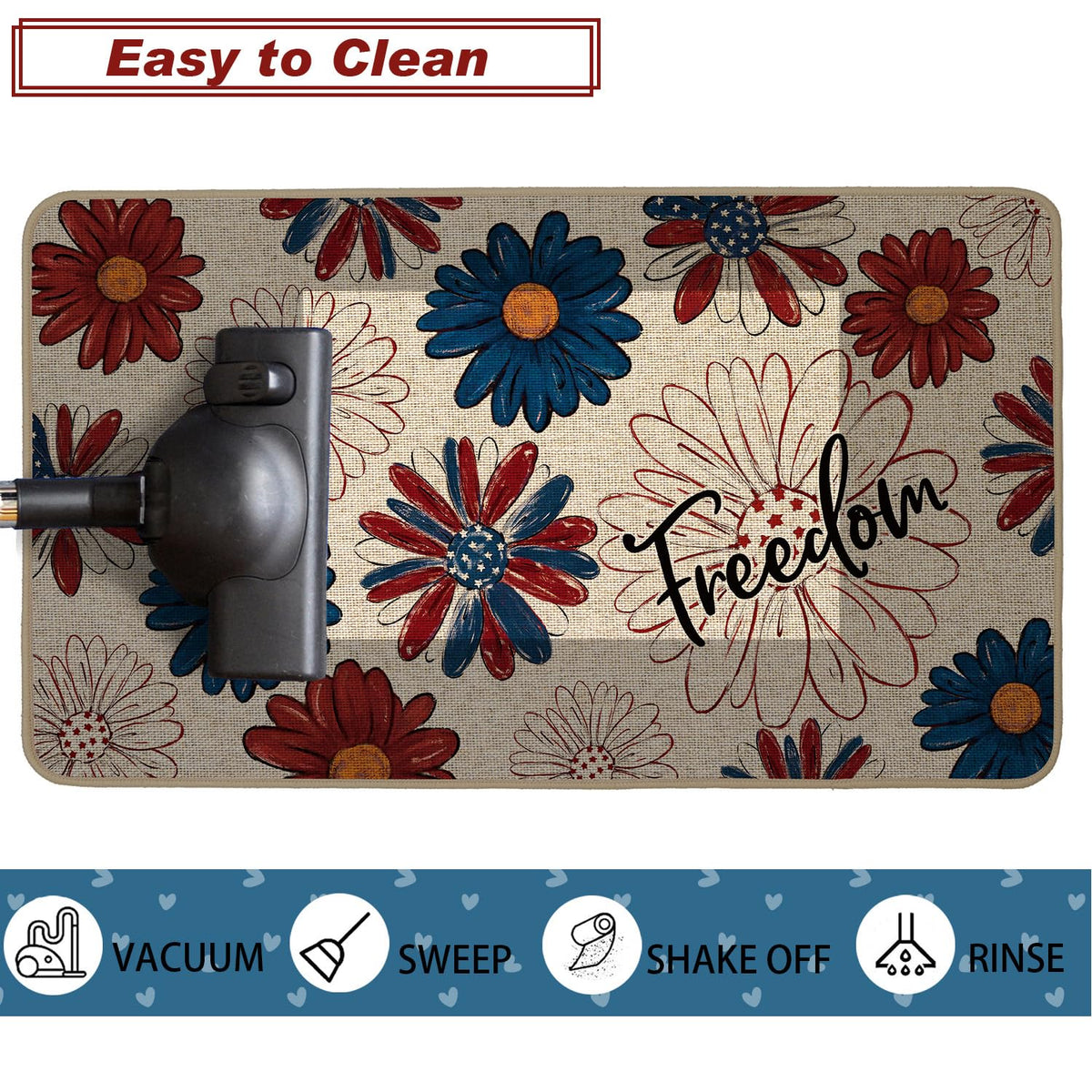 Baccessor easy-clean, all-weather mat for indoor or outdoor use.