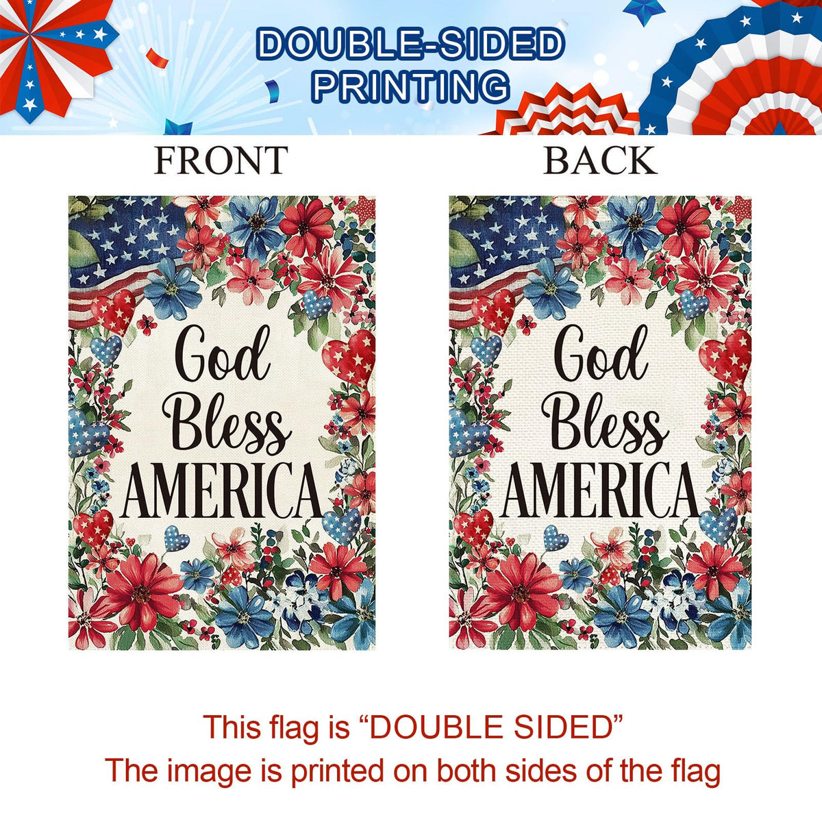 Baccessor farmhouse outdoor flag 28x40, enhances porch charm.