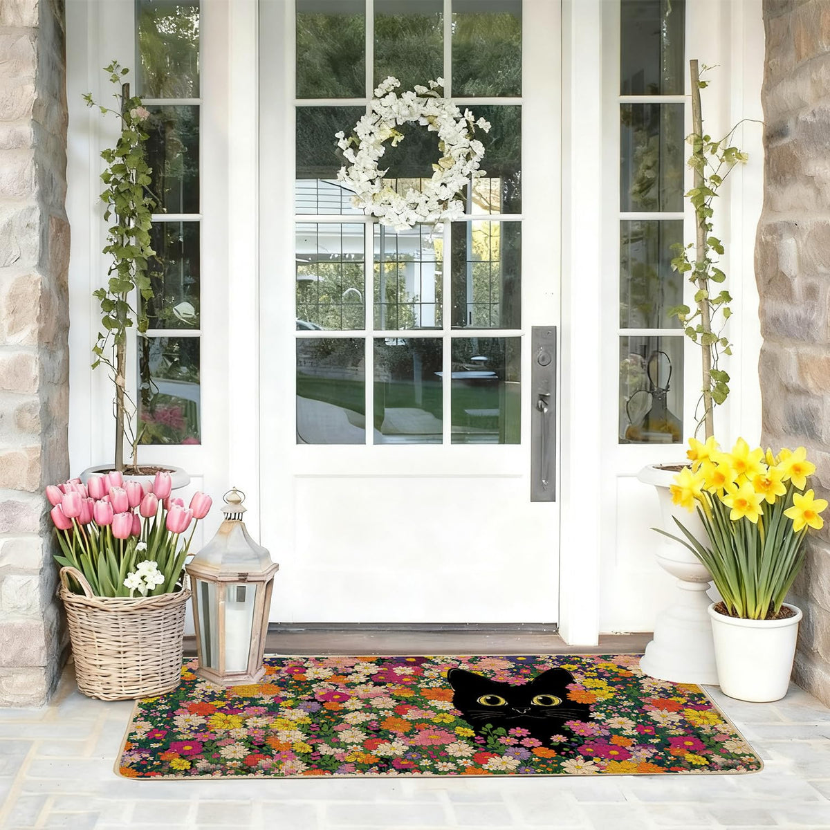 Baccessor mat cleans easily by shaking or rinsing.