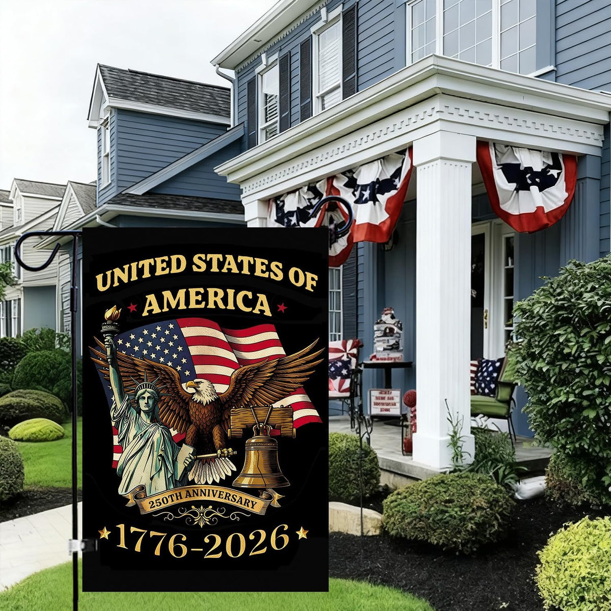 Baccessor weatherproof garden flag shown in outdoor setting for durability.