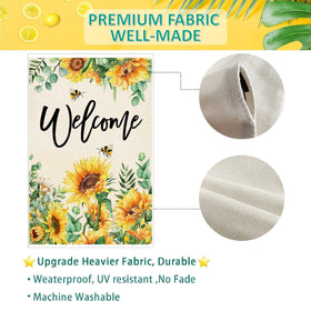 Baccessor floral flag sleeve-top attachment enables easy mounting.