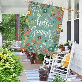 Baccessor floral garden flag with welcome sign bright and inviting