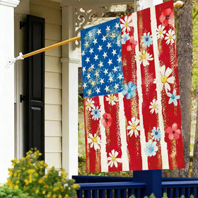 Baccessor Fourth of July flag featuring Independence Day design for garden flair