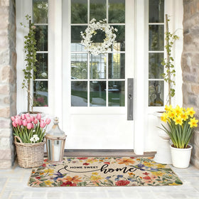 Baccessor front door welcome mat boosts curb appeal.