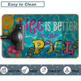 Easy to clean by shaking, vacuuming, or hosing down the surface.