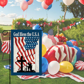 Baccessor 12x18 inch flag offers bright outdoor seasonal decor.