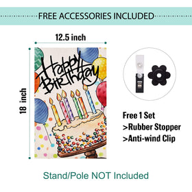 Baccessor Happy Birthday flag on porch ready display