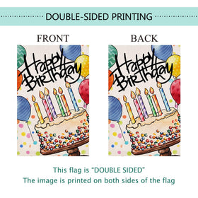 Baccessor Happy Birthday flag features sturdy stitching for longevity