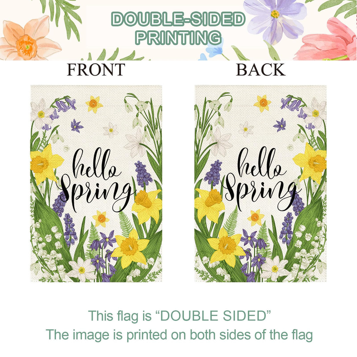 Baccessor Hello Spring flag anti-skid top tab for secure display