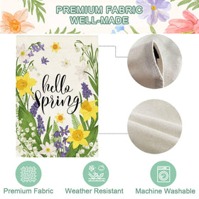 Baccessor Hello Spring flag outdoor yard display in garden