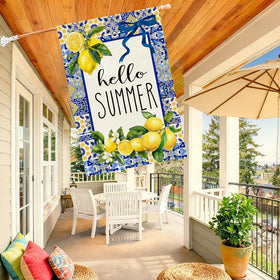 Baccessor Hello Summer flag large 28x40 inch for bold outdoor decor.