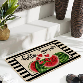 Baccessor close-up of texture highlights durable, dirt-trapping surface and bold pattern.