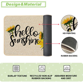 Baccessor Hello Sunshine Doormat farmhouse charm adds porch ambiance.