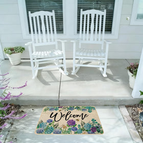 Baccessor Hydrangea doormat weather resistant for year-round use