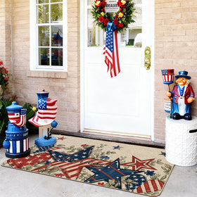 Baccessor Independence Day entry mat ideal for patios and foyers.