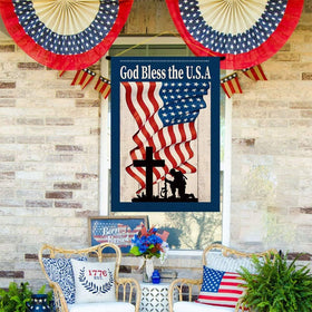 Baccessor Independence Day flag durable stitching for long-lasting outdoor use.
