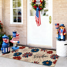 Baccessor indoor outdoor rug suitable for patios, garages, and kitchens.