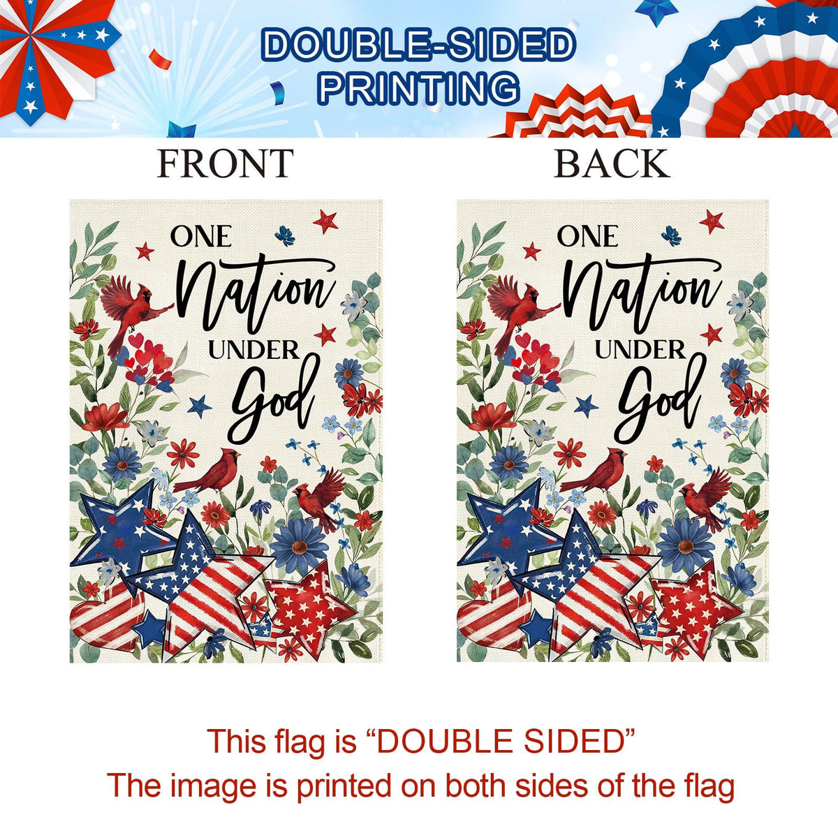 Baccessor lakeside porch patriotic flag adds seasonal charm