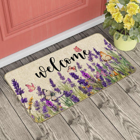 Baccessor Lavender burlap texture close-up highlights durable dirt capture.