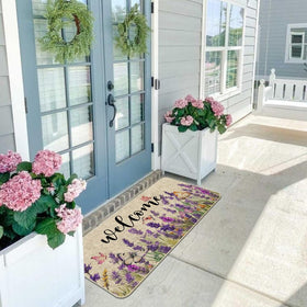 Baccessor doormat with non-slip rubber backing prevents shifting on wet days.