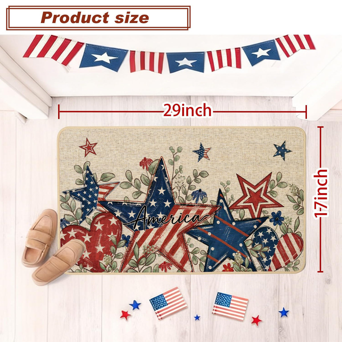 Baccessor low-profile 0.25 inch mat fits under doors smoothly.