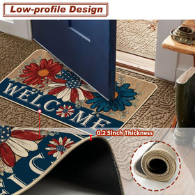 Baccessor Low-profile front door mat clears with ease and avoids snagging.