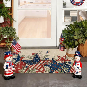 Baccessor Memorial Day door mat 17x29 inch adds seasonal flair indoors or outdoors.