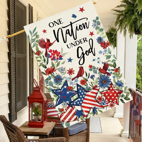 Baccessor 4th of July flag enhances porch charm outdoors