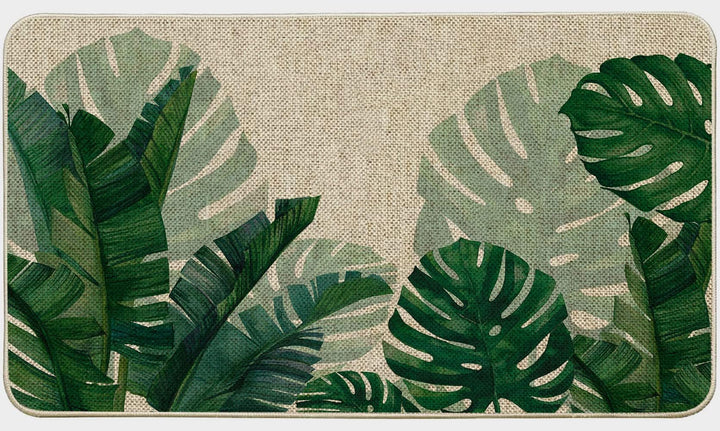 Baccessor Monstera leaf door mat, 17x29 inches, ideal entryway decor.