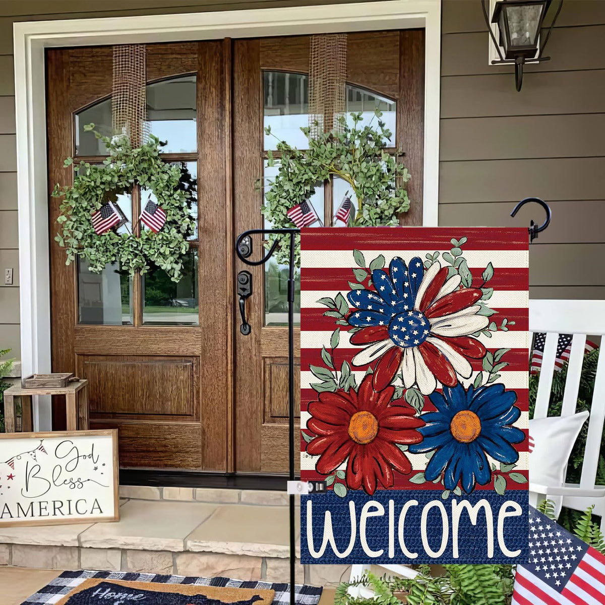 Baccessor designer Ms Chen patriotic flag adds festive garden charm