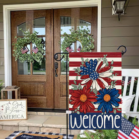 Baccessor designer Ms Chen patriotic flag adds festive garden charm