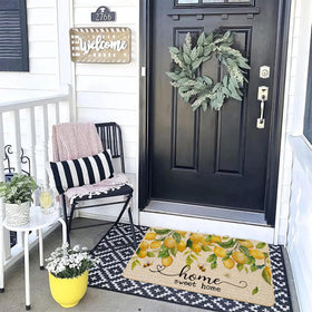Baccessor Doormat highlights non-slip rubber backing for stable outdoor use.