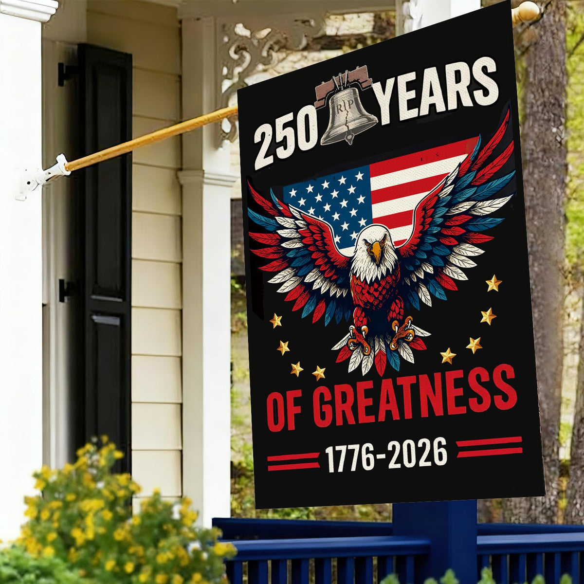 Baccessor outdoor indoor decor flag complements decks, lawns, porches.