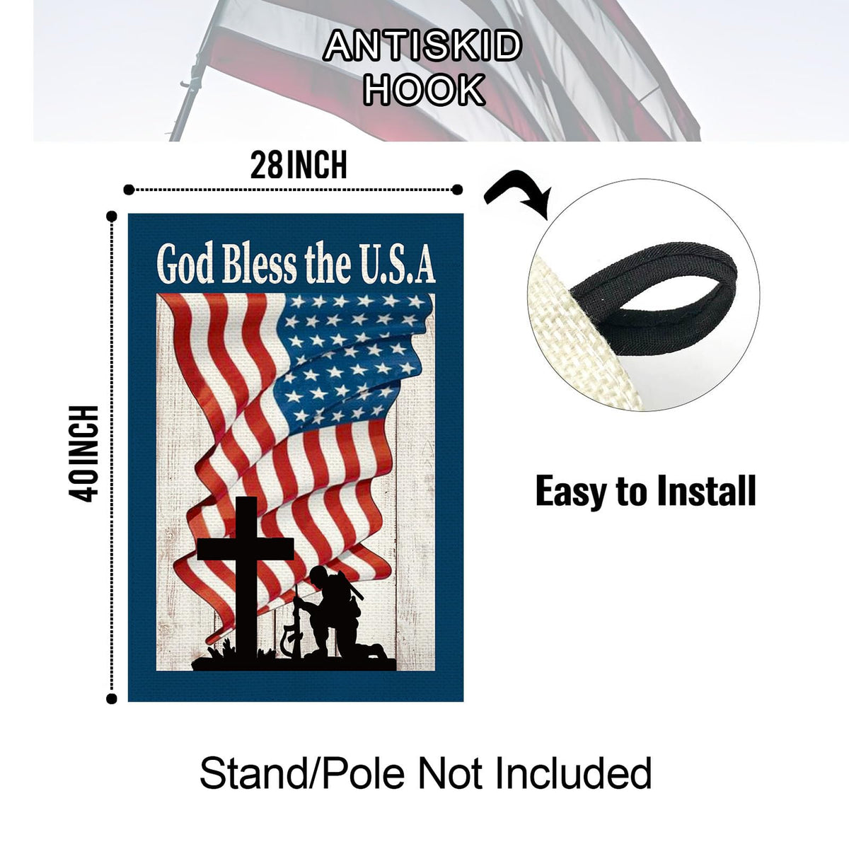 Baccessor vibrant patriotic design ideal for Memorial Day and the 4th.