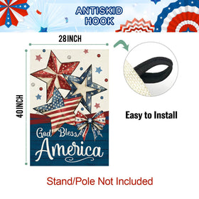Baccessor Patriotic flag Fourth of July flag on outdoor display