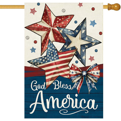 Baccessor Patriotic flag front view with dual-sided print for outdoor visibility