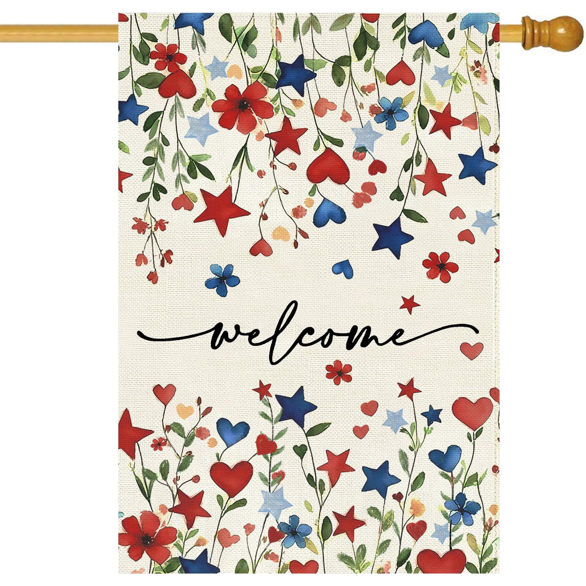 Baccessor patriotic flag 28x40 full view ideal for porch display